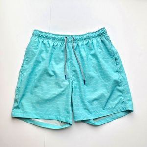 Rainforest Mens Blue Swim Beach Shorts